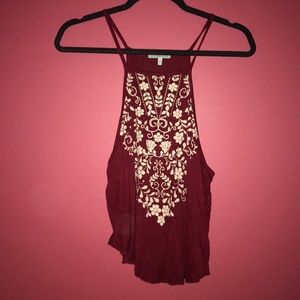 Summer Red Tank - With a cool pattern